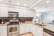 A kitchen at a vacation rental on Hilton Head Island