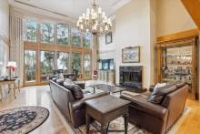 The lavish living space at a Hilton Head Island vacation home. Perfect for gathering family during Christmas.