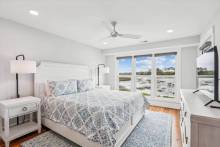 The living room of a vacation rental on Hilton Head Island with a view of the ocean