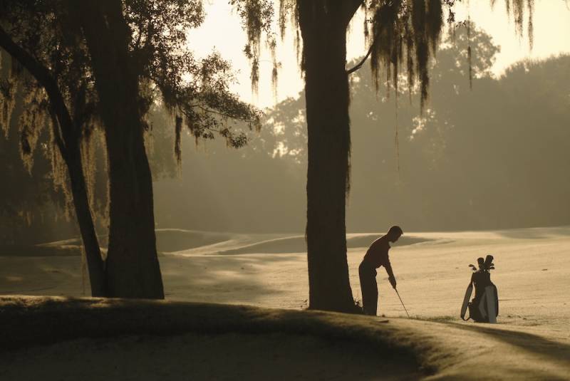 man playing golf in Hilton Head